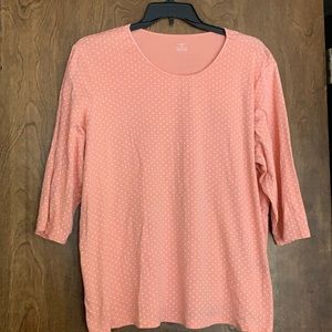 CJ Banks peach/pink blouse, size 2X